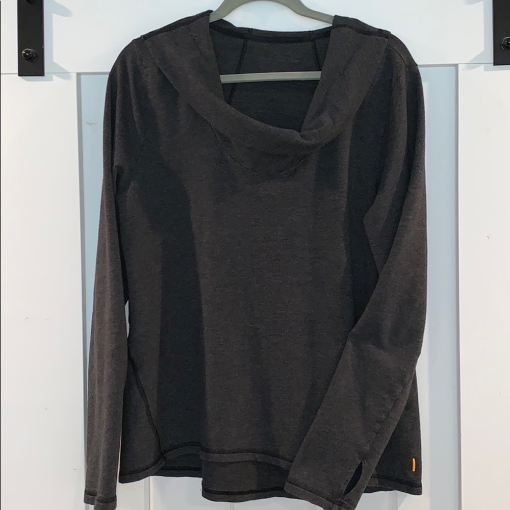 Cowl neck hoodie sweatshirt • Large